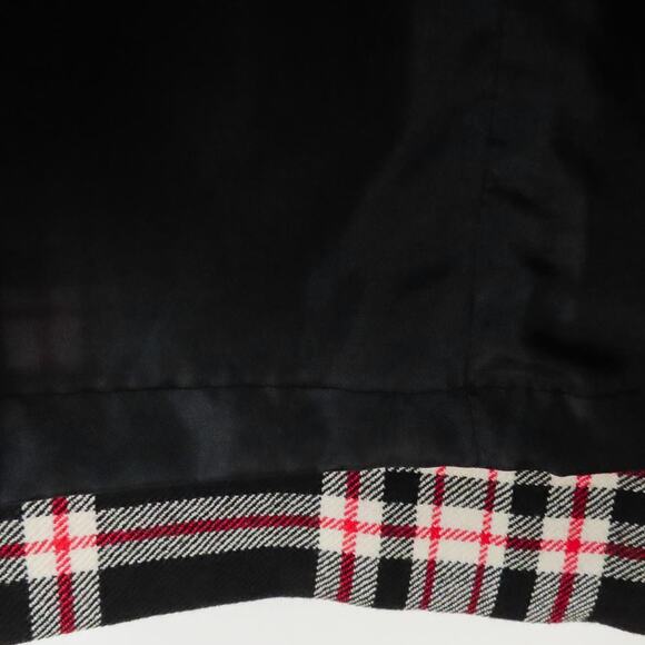 VTG Celine Plaid Wool Skirt 42 4 6 Black Red White OG Handwritten Tag Academia - Picture 7 of 10